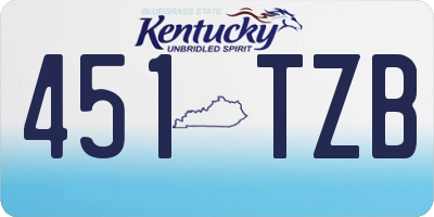 KY license plate 451TZB