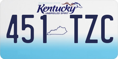 KY license plate 451TZC