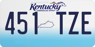 KY license plate 451TZE