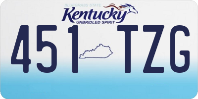 KY license plate 451TZG