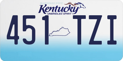KY license plate 451TZI