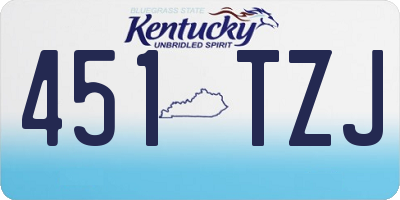 KY license plate 451TZJ