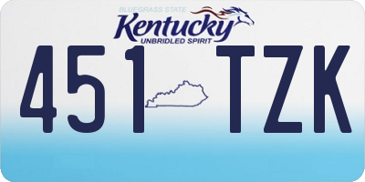 KY license plate 451TZK