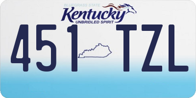 KY license plate 451TZL