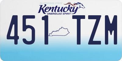 KY license plate 451TZM