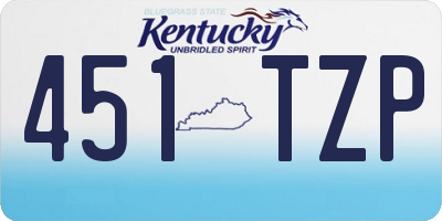 KY license plate 451TZP