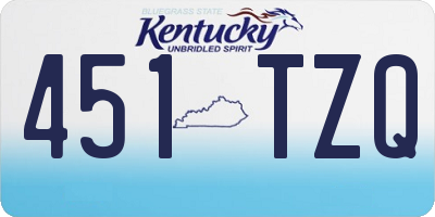 KY license plate 451TZQ