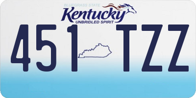 KY license plate 451TZZ