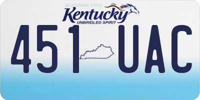KY license plate 451UAC
