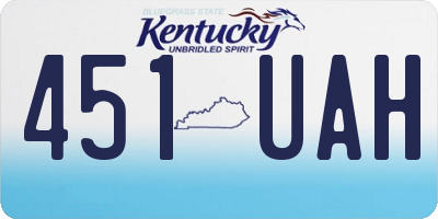 KY license plate 451UAH