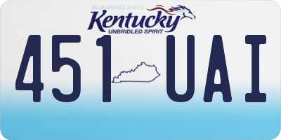 KY license plate 451UAI