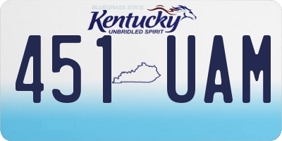 KY license plate 451UAM