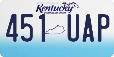 KY license plate 451UAP