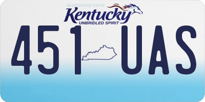 KY license plate 451UAS