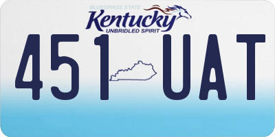KY license plate 451UAT