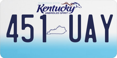 KY license plate 451UAY