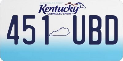 KY license plate 451UBD