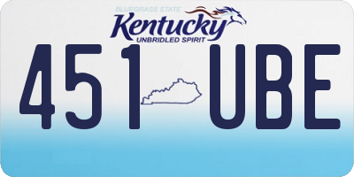 KY license plate 451UBE