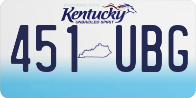 KY license plate 451UBG