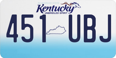 KY license plate 451UBJ