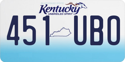 KY license plate 451UBO