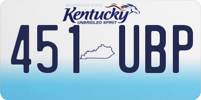 KY license plate 451UBP