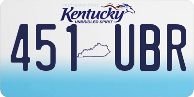 KY license plate 451UBR