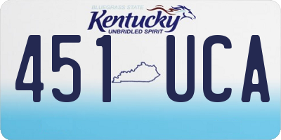 KY license plate 451UCA
