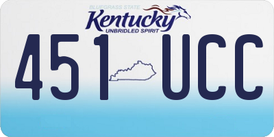 KY license plate 451UCC