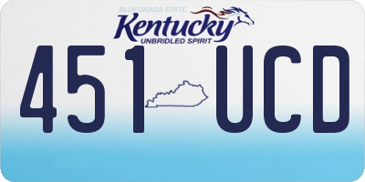 KY license plate 451UCD