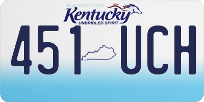 KY license plate 451UCH