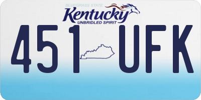 KY license plate 451UFK