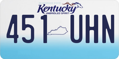 KY license plate 451UHN