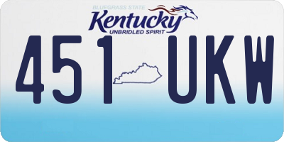 KY license plate 451UKW