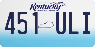 KY license plate 451ULI