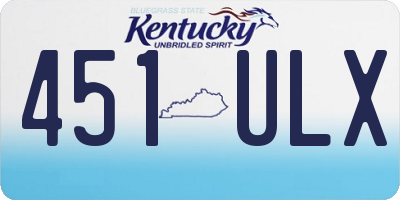 KY license plate 451ULX