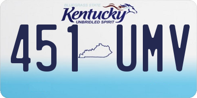 KY license plate 451UMV