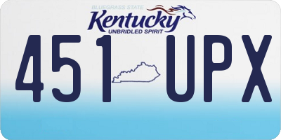 KY license plate 451UPX
