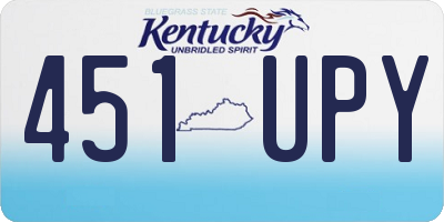 KY license plate 451UPY