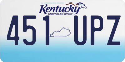 KY license plate 451UPZ