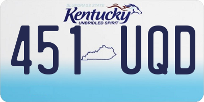 KY license plate 451UQD