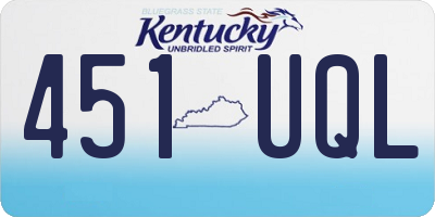 KY license plate 451UQL