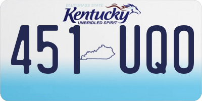 KY license plate 451UQO