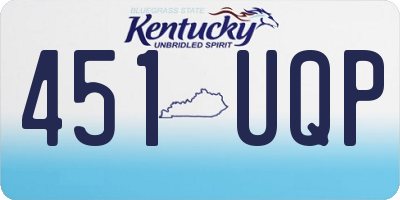 KY license plate 451UQP