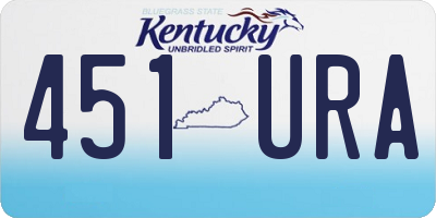 KY license plate 451URA