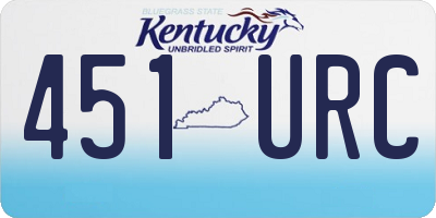 KY license plate 451URC