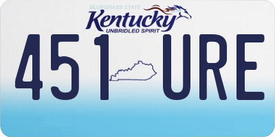 KY license plate 451URE