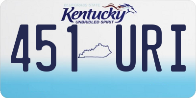 KY license plate 451URI