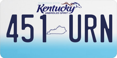 KY license plate 451URN