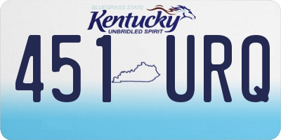 KY license plate 451URQ